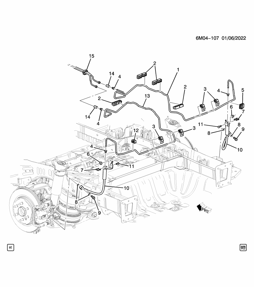 GM 85120513 CLIP-RR BRK PIPE