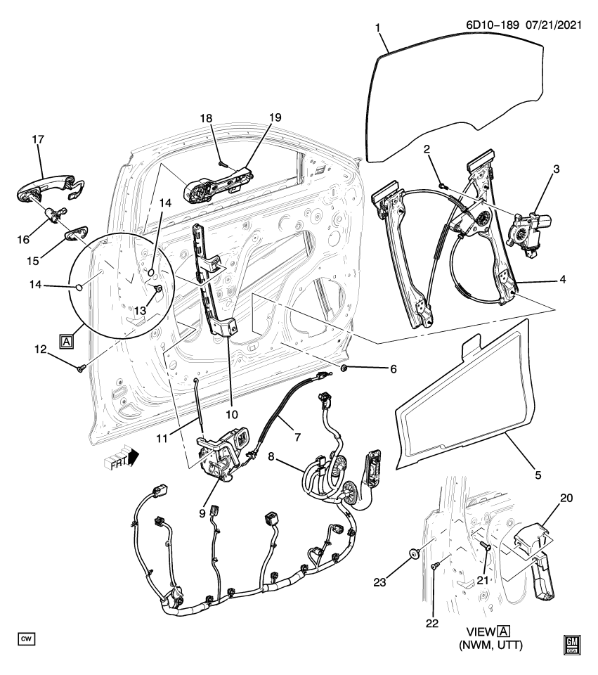 GM 84890438 Window Motor