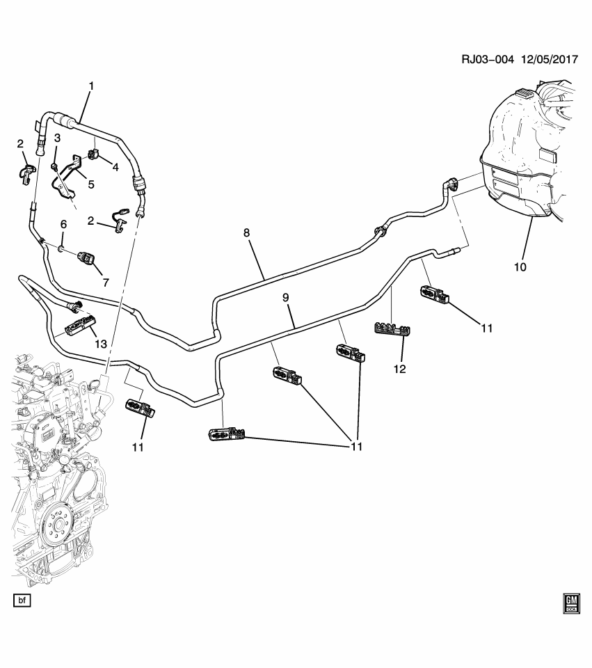GM 42397303 Clip-Fuel Feed Front Pipe
