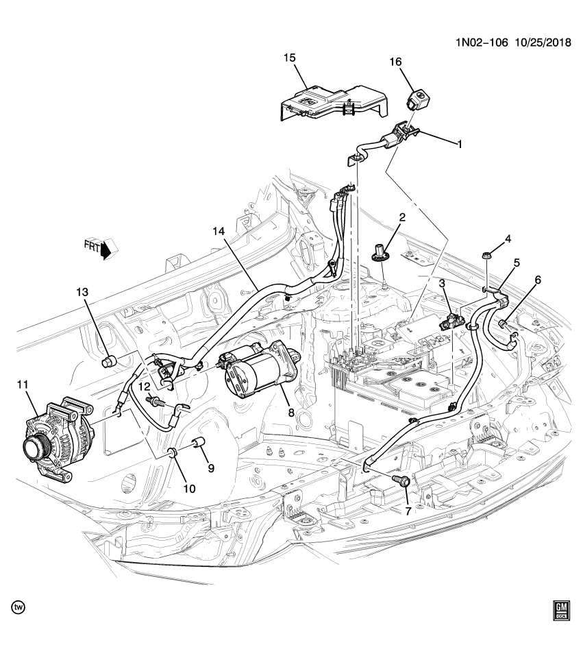 GM 84747003 Positive Cable
