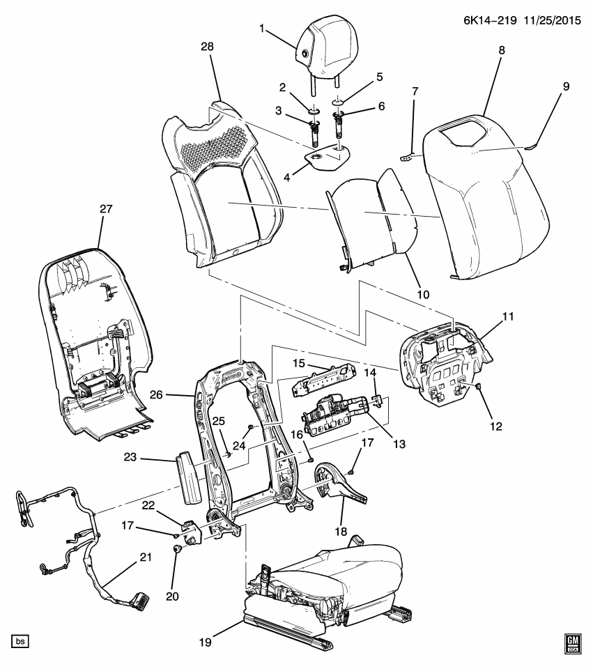GM 84335015 BRACKET-F/SEAT BK FRM