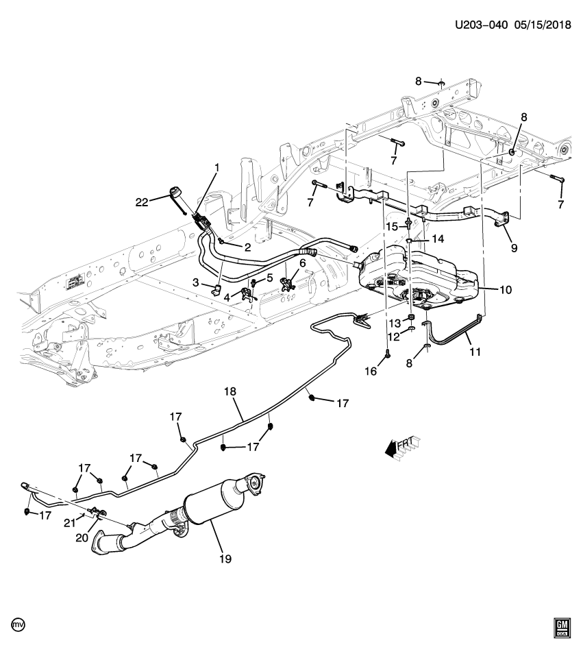 GM 84282672 BRACKET ASM-EMIS RDCN FLUID TK SUPT