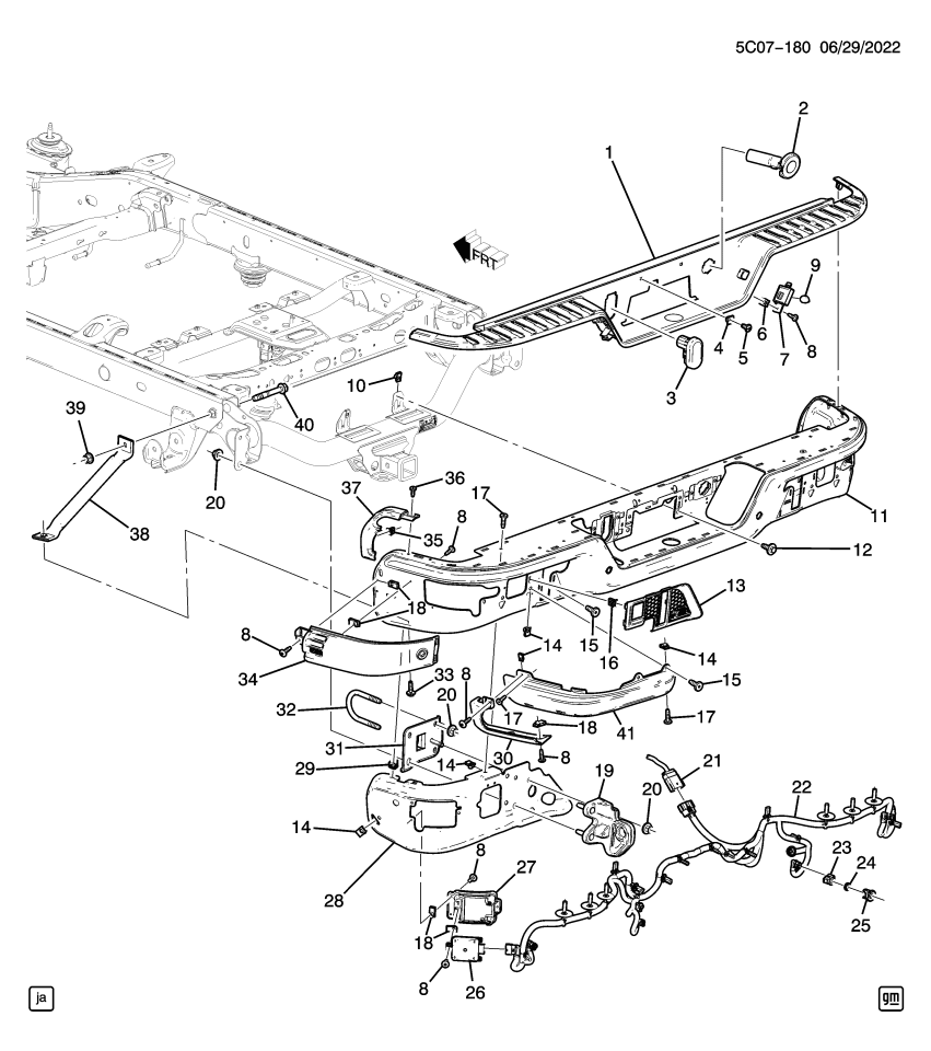 GM 85542877 COVER-RR FOG LP OPG
