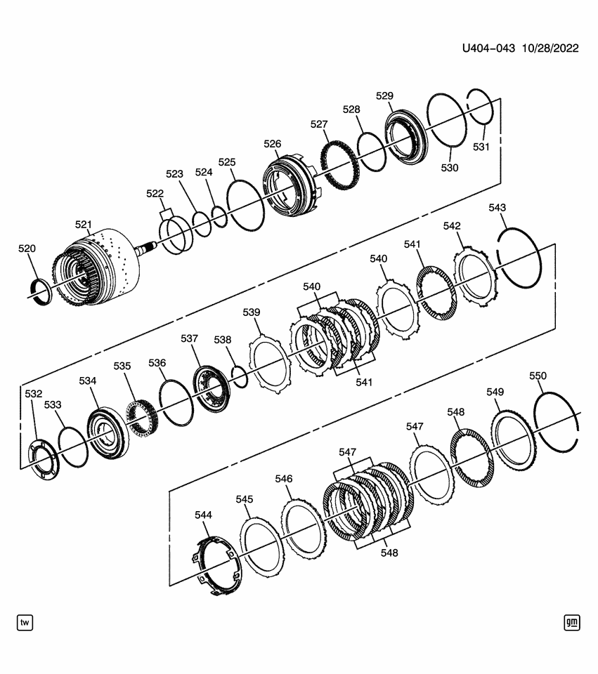 GM 24044298 RING-4-5-6-7-8 REV CLU BKG PLT RET (1.75*PURPLE