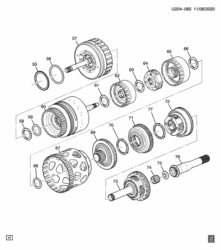 GM 24291061 GEAR ASM-INPUT SUN
