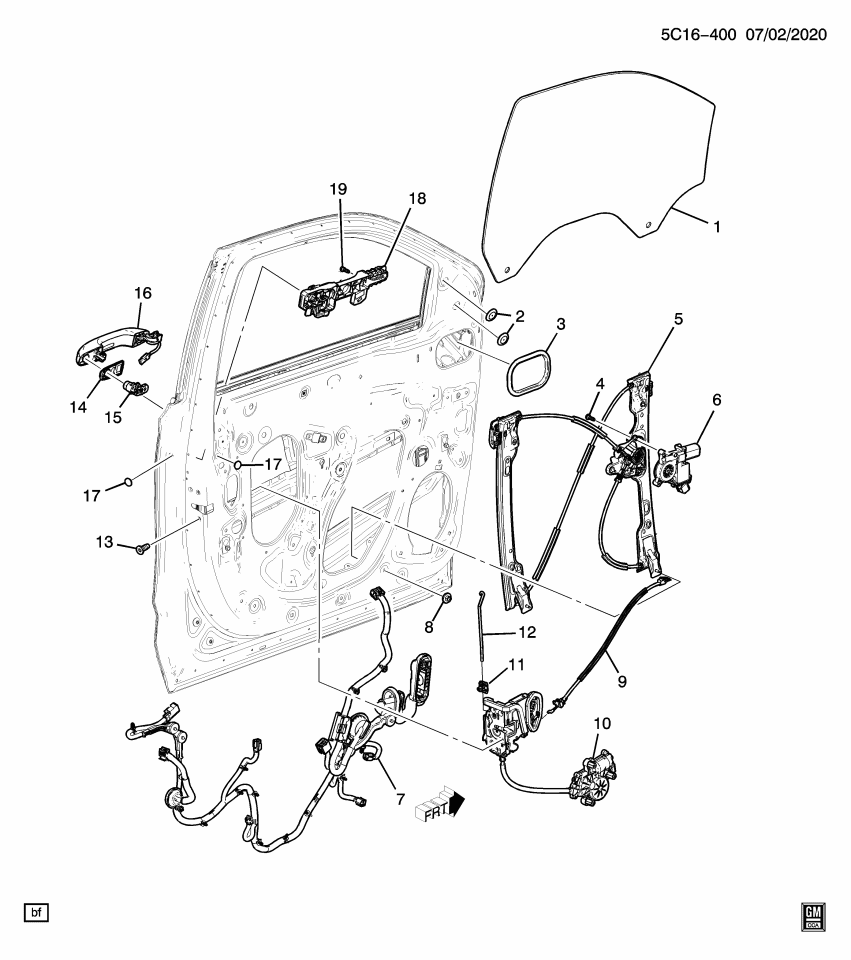 GM 84876627 HARNESS ASM-FRT S/D DR WRG