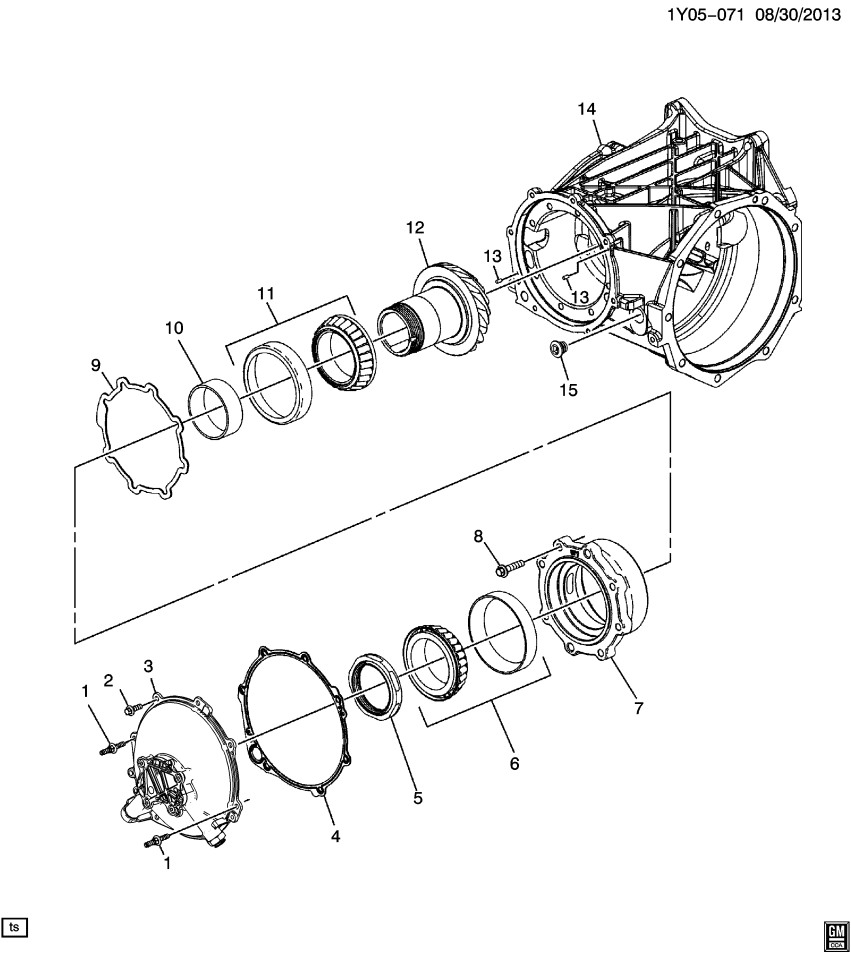 GM 19302266 Bolt/Screw, Differential Carrier Cover (M6X11X20)