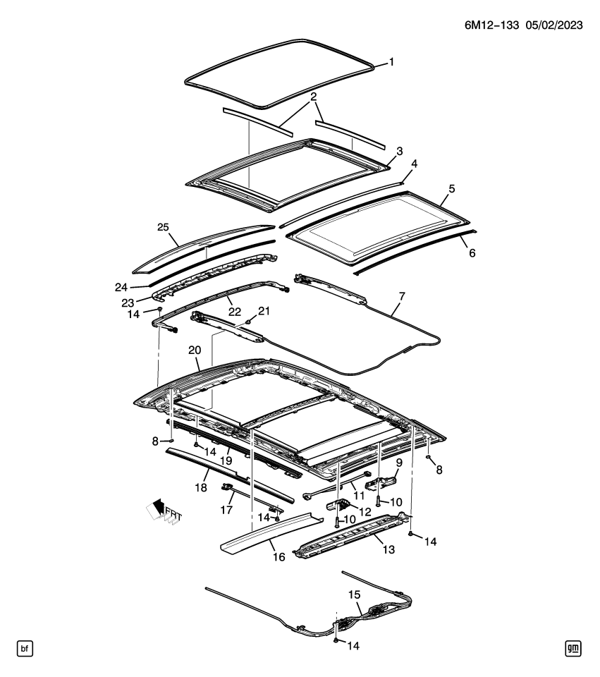 GM 85000168 BRACKET ASM-SUN RF HSG