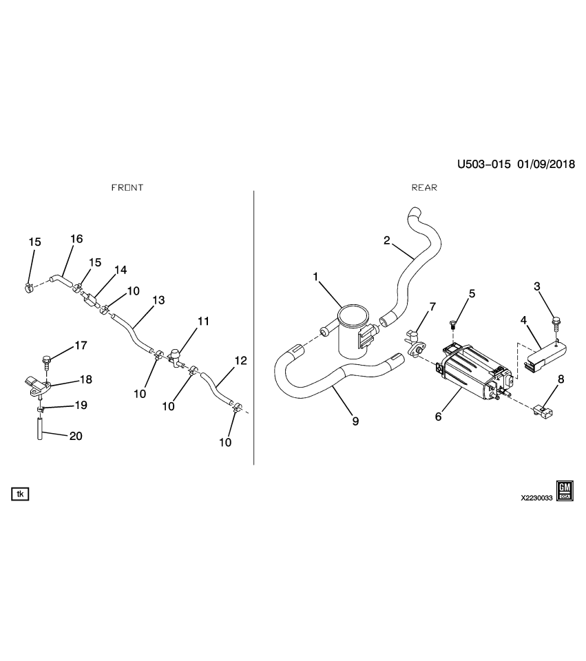 GM 19316182 Clamp, Evap Emission Hose