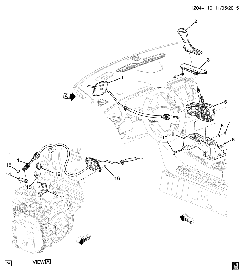 GM 23380534 Bezel Asm-Front Floor Console Trans Shift Opening *Chrome M