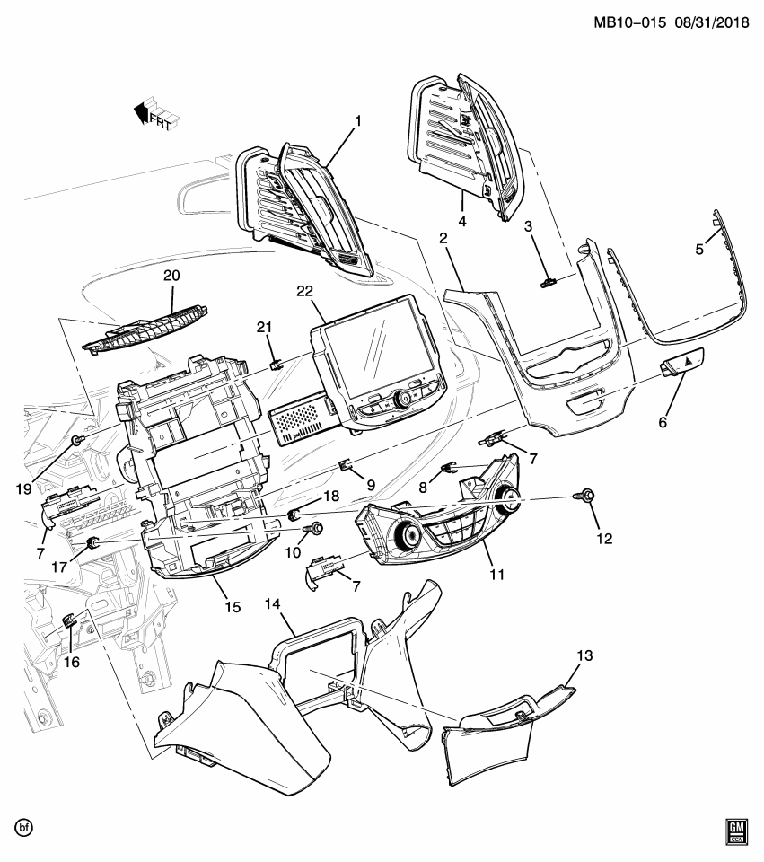 GM 13462942 Cover Asm-Instrument Panel Upper Trim Panel *Jet Black