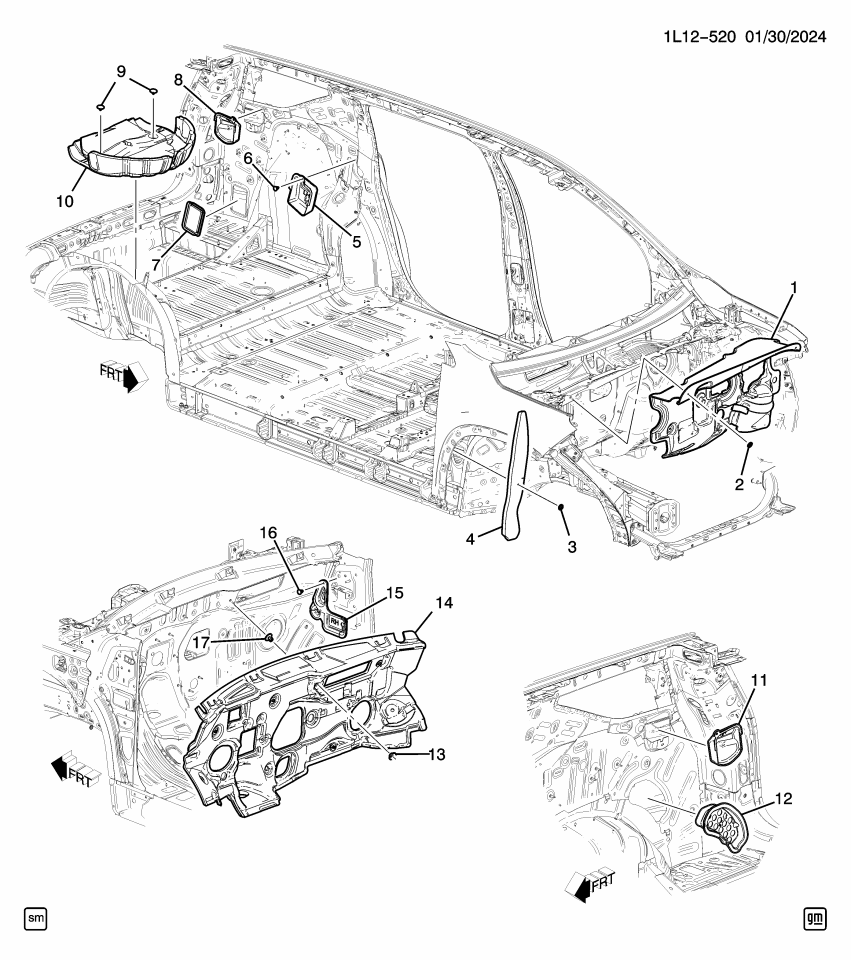 GM 84641689 INSULATOR-R/CMPT SPA WHL STOW CVR