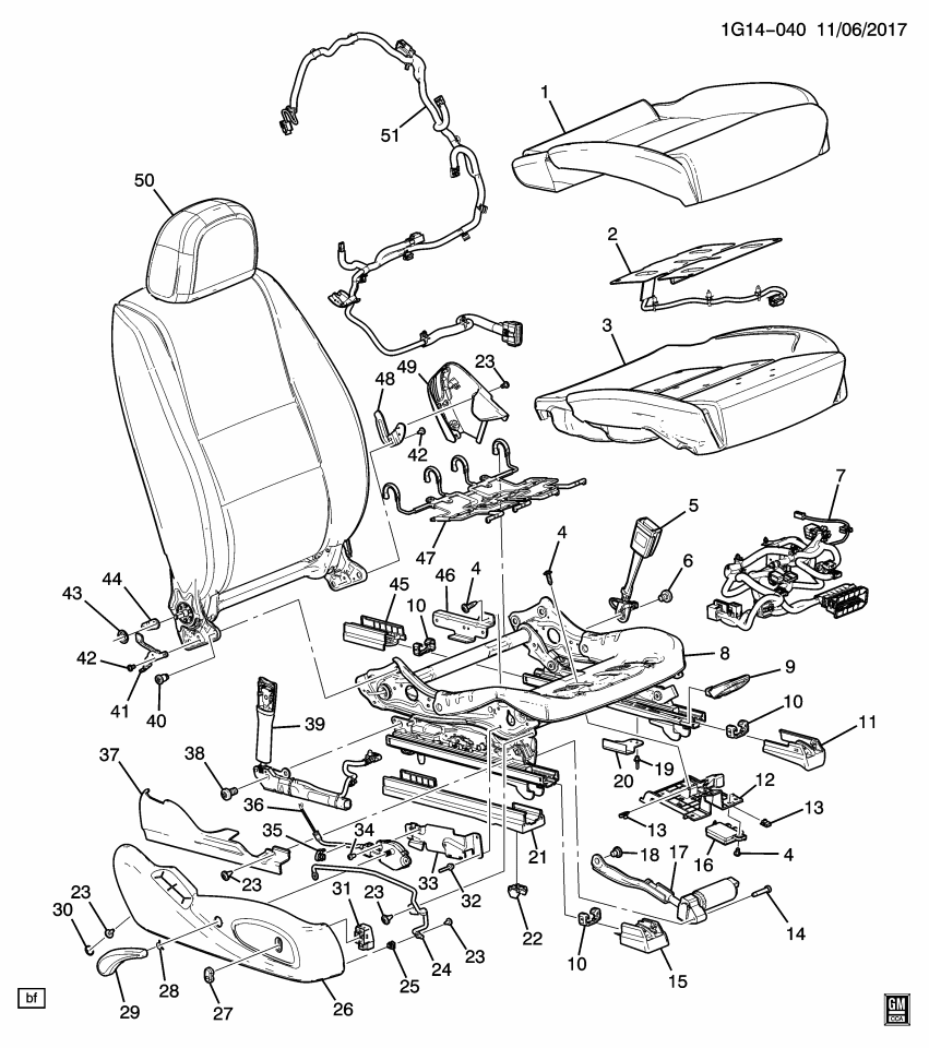 GM 19244061 Nut, Front Seat Adjuster Actuator Bracket
