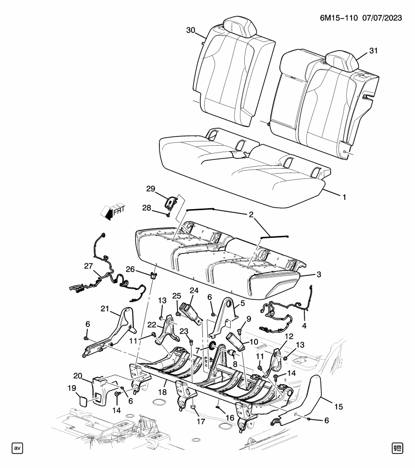 GM 11602773 BOLT, R/SEAT BELT BKL