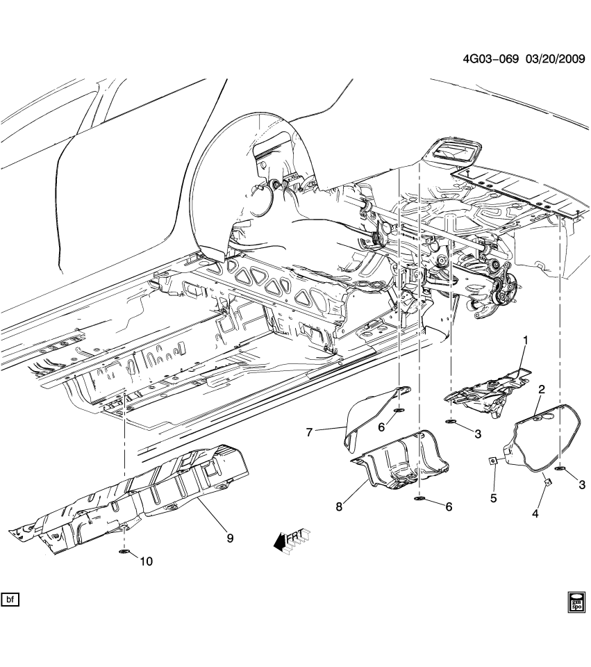 GM 13327440 Retainer-Exhaust Muffler Rear Inner Heat Shield