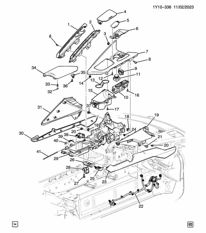 GM 84854320 PUSHBUTTON-F/FLR CNSL COMPT DR LAT