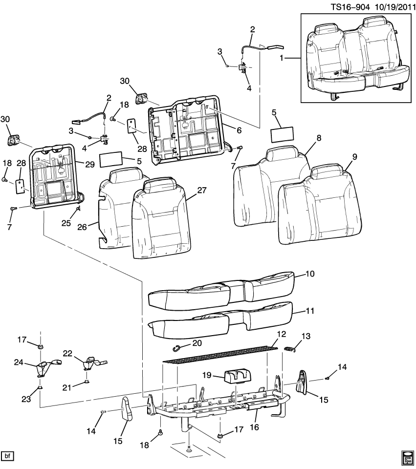 GM 89039562 Grommet, Rear Seat