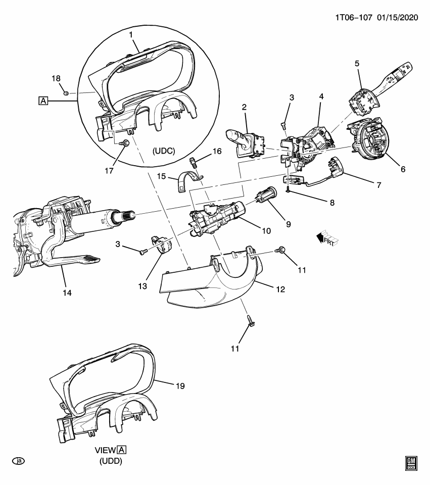 GM 39155105 BOLT/SCREW-IGN & START SW HSG