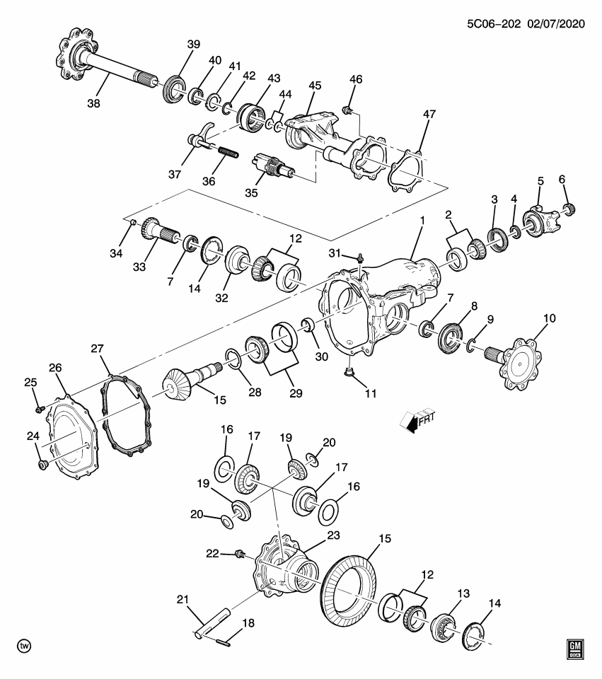 GM 11603375 NUT, FRT DIFF DRV P/GR