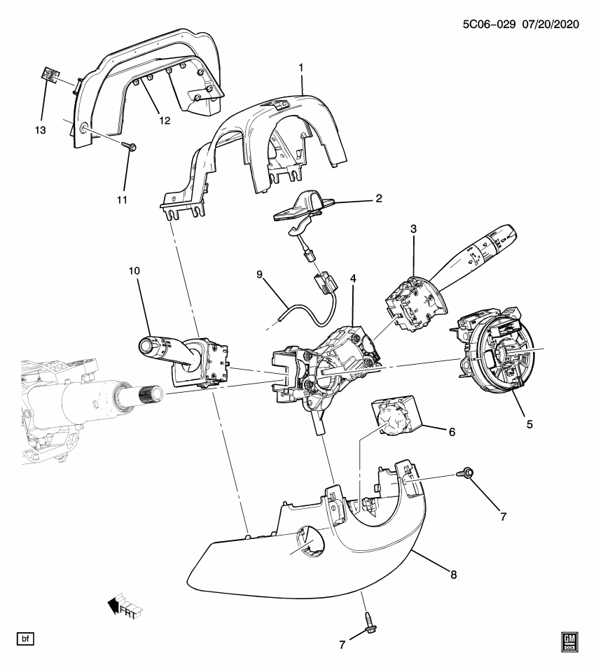 GM 13533361 Wiper Switch