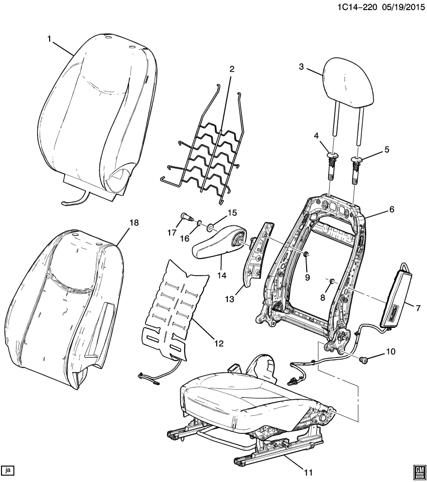 GM 42667599 ARMREST ASM-F/SEAT *BURNING HOT T
