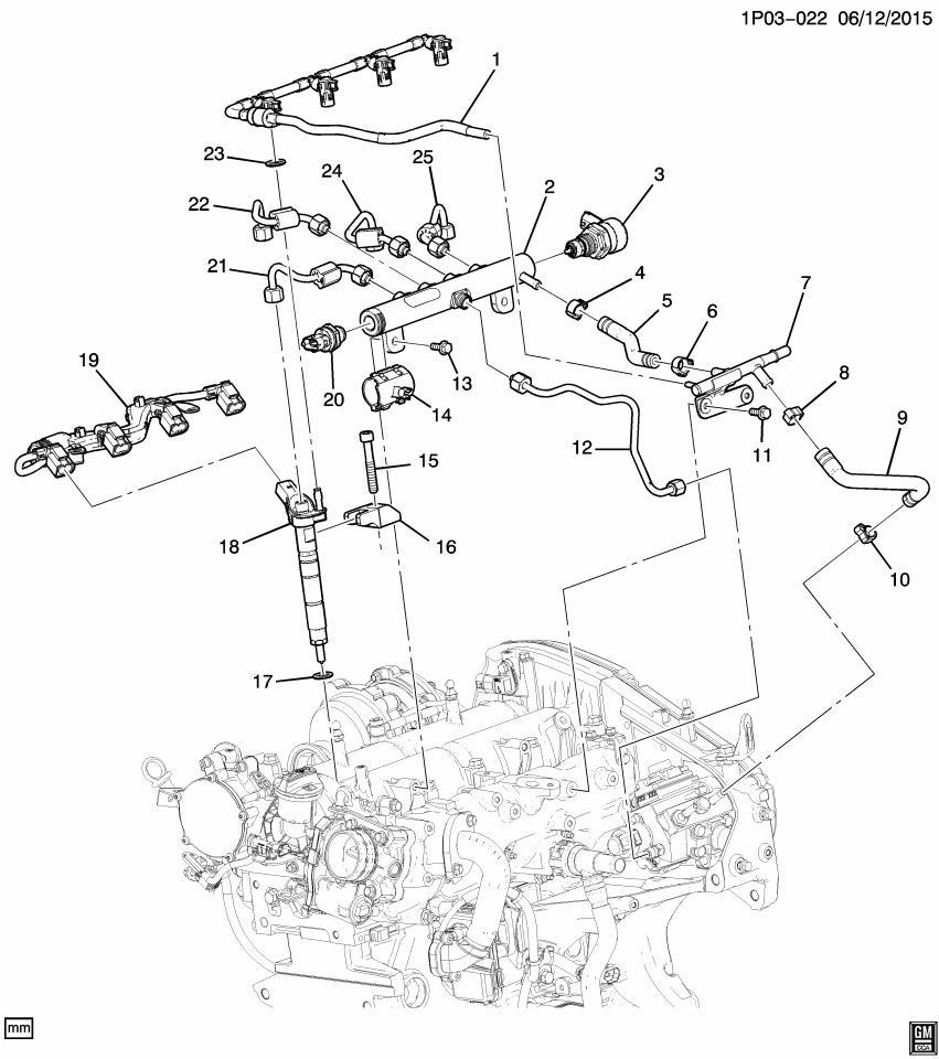GM 55564625 Bracket-Multiport Fuel Injector