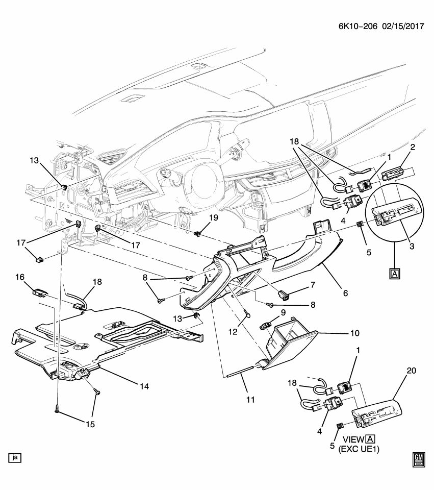 GM 84107050 Rod-Instrument Panel Compartment Door Latch Release