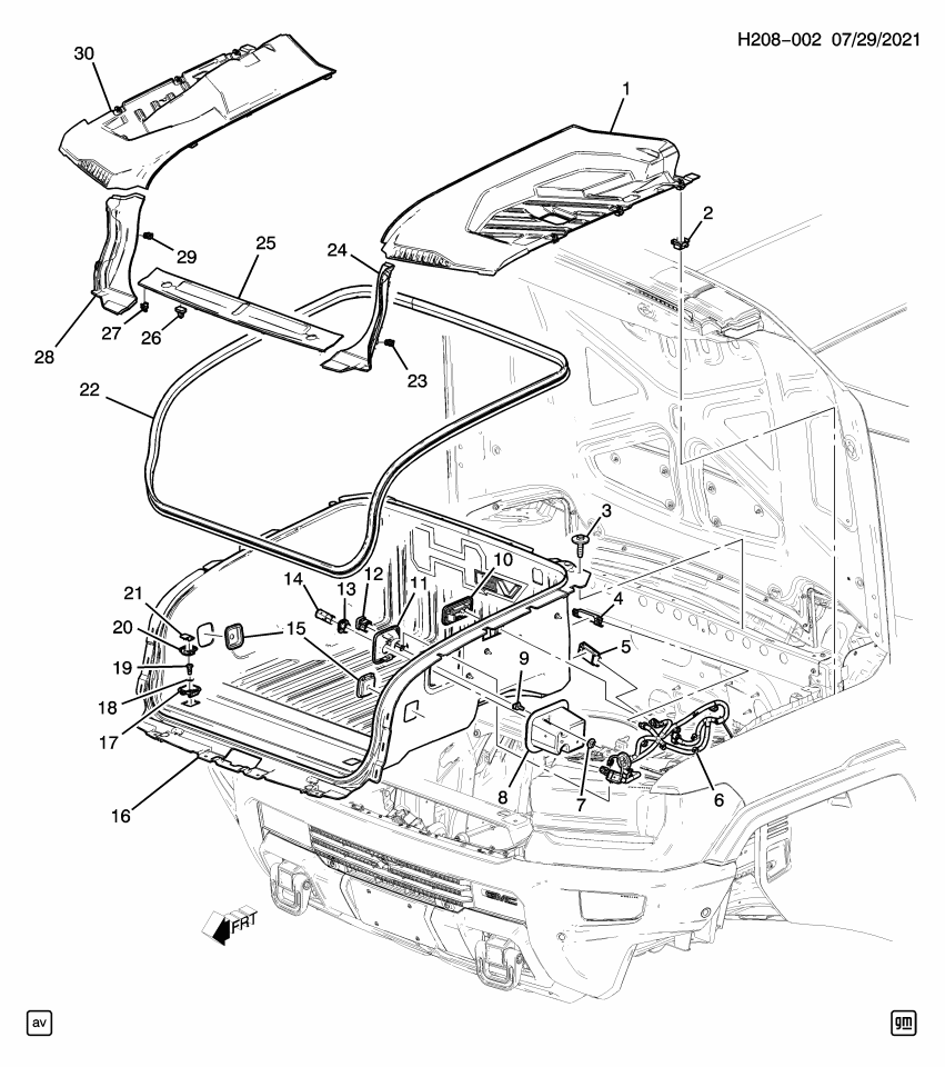 GM 85084411 COMPARTMENT ASM-FRT TR FIN