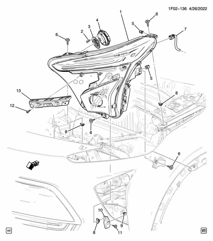 GM 42730769 BRACKET-HDLP