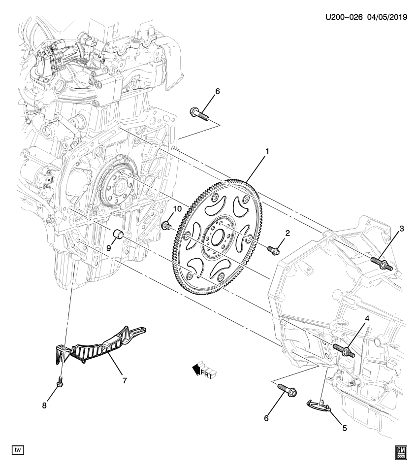 GM 12630462 Bolt/Screw-Automatic Transmission Flexible Plate