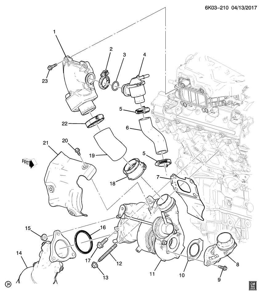 GM 12662824 Clamp Asm-Charging Air Cooler Inlet Air Hose