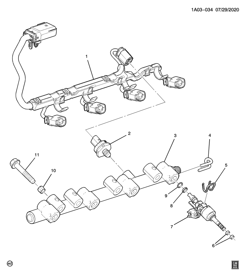 GM 25201779 SENSOR ASM-F/INJN FUEL RL FUEL PRESS