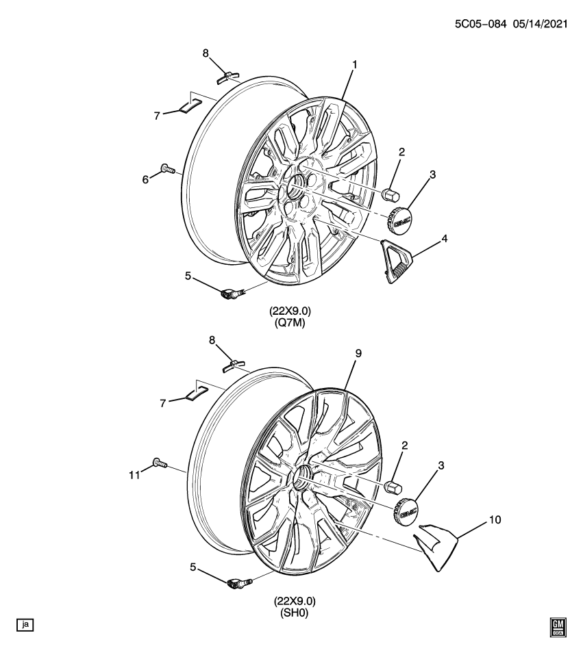 GM 84554340 INSERT-WHL SPOKE TR *ALUMINUM)(DE