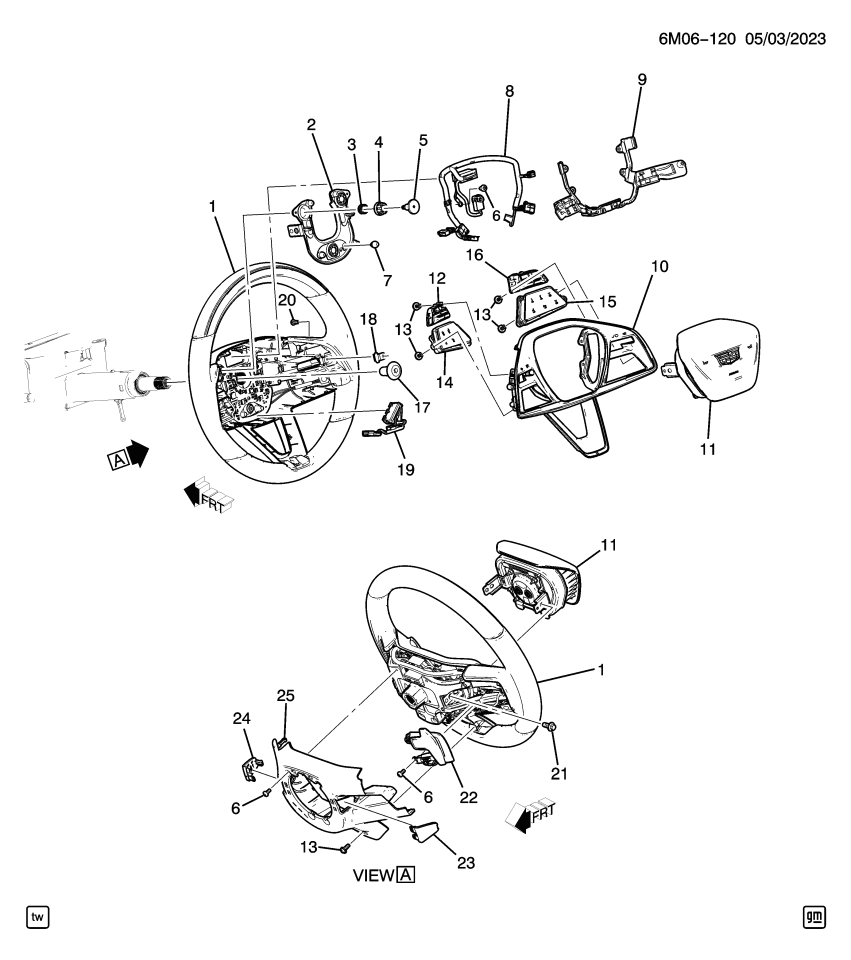 GM 85664767 AIRBAG ASM-STRG WHL *BACKEN BLACKK