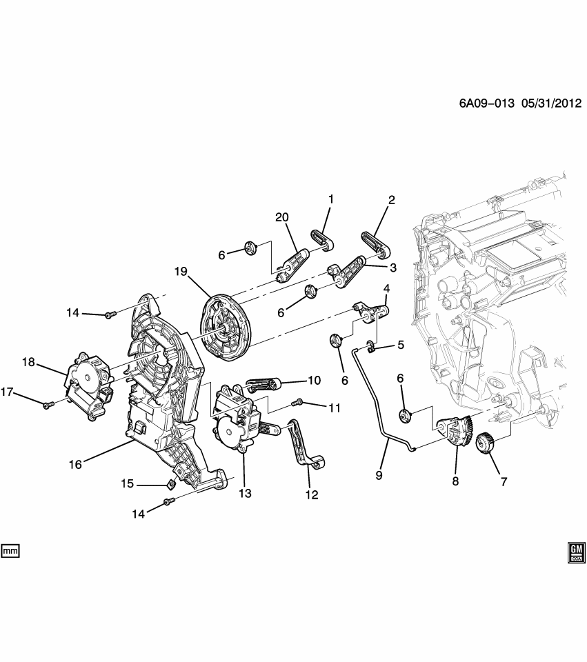 GM 22799423 Lever-Defroster Valve