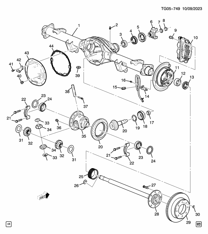GM 9783762 Nut, Differential Drive Pinion Gear