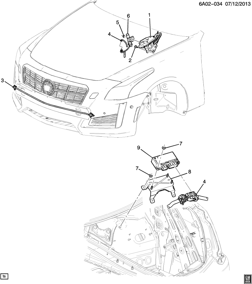 GM 22895852 Pedestrian Imp Detection Module Assembly