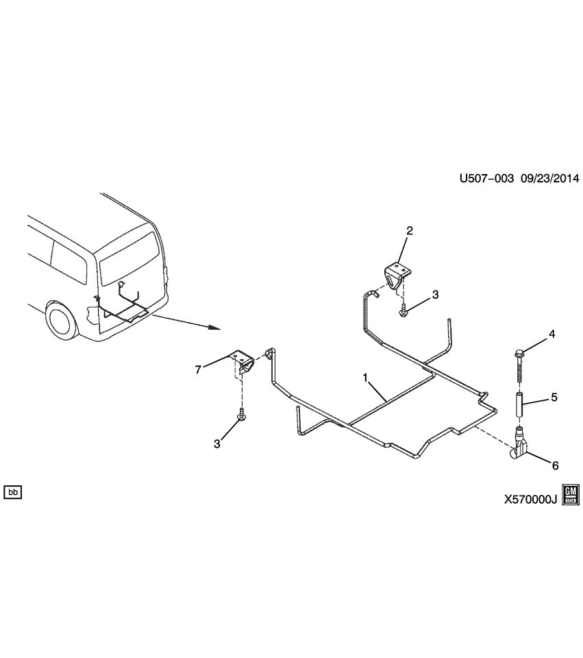GM 19317515 Bolt/Screw, Spare Wheel Carrier Brace