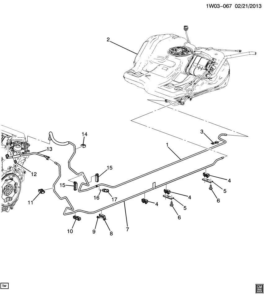 GM 20862555 Retainer-Brake & Fuel Pipe
