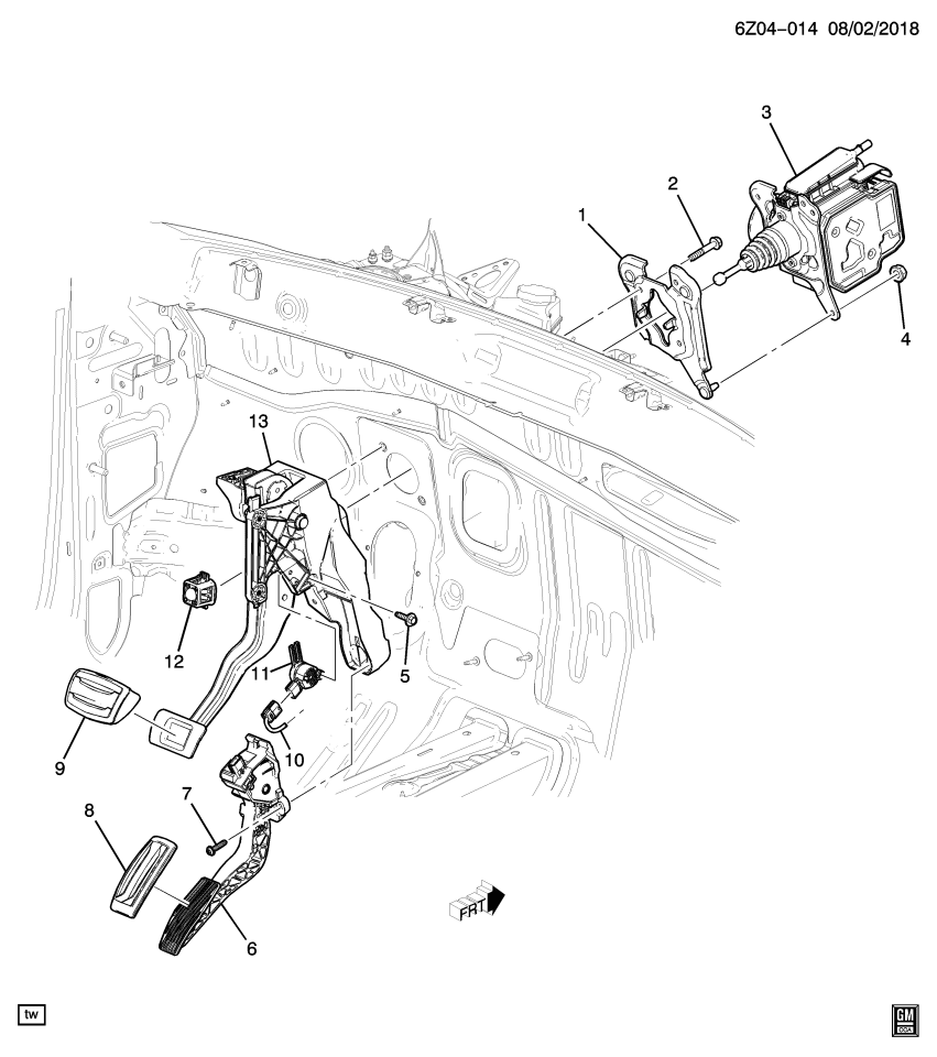 GM 84643813 PAD-BRK PED