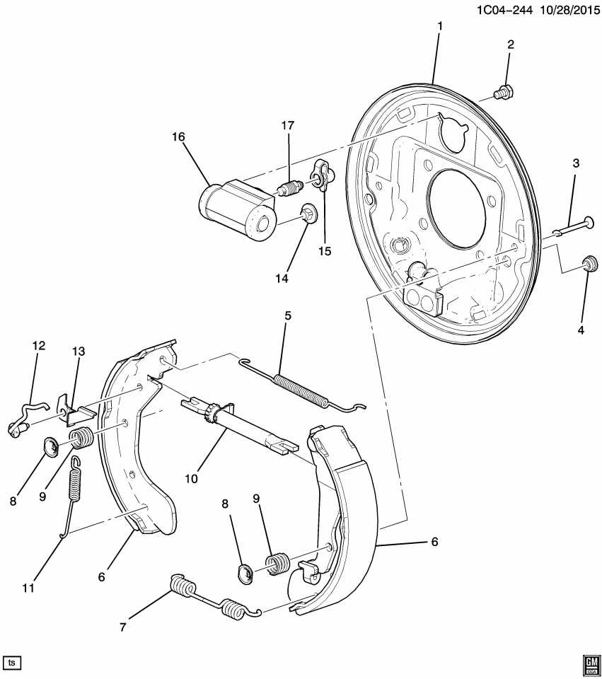 GM 95375890 Spring-Rear Brake Shoe Return
