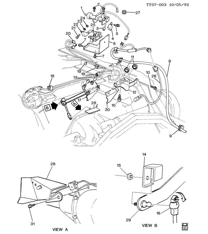 GM 15665576 Stop, Electronic Level Control Sensor Arm