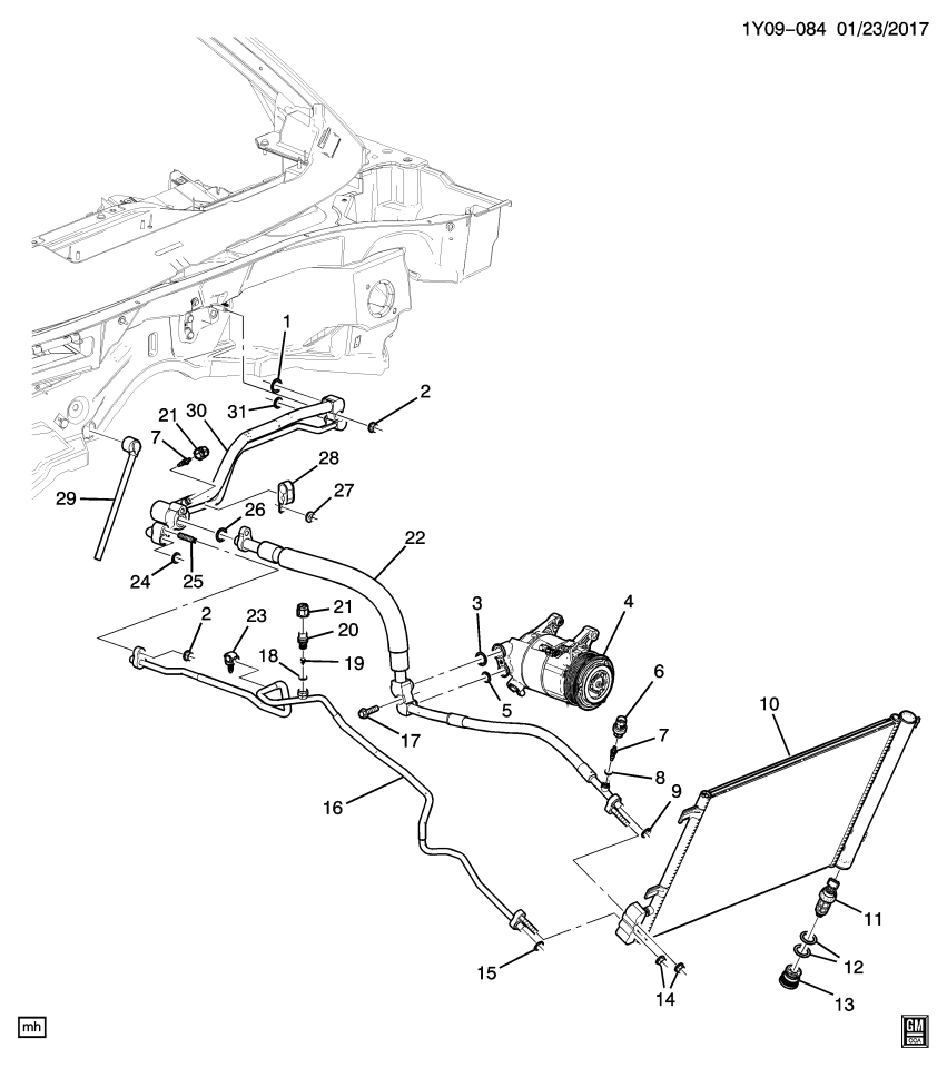 GM 23366025 Evaporator Tube