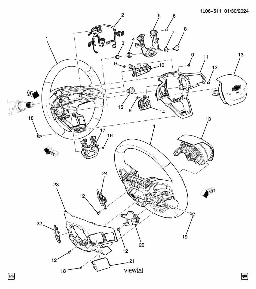GM 85530213 CONTACT-STRG WHL HORN