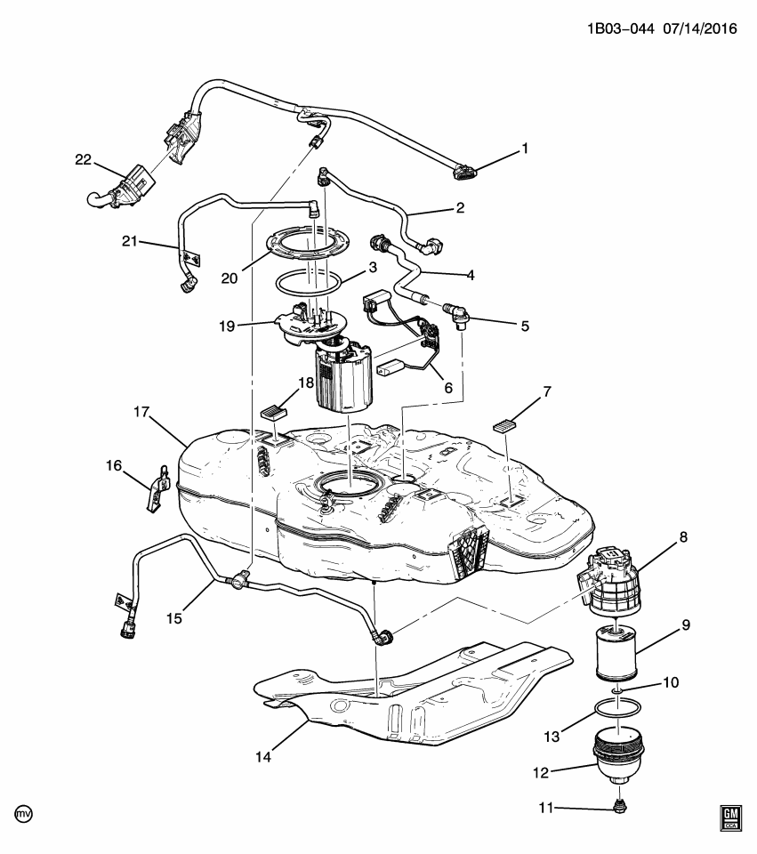 GM 13468661 Pipe Asm-Fuel Feed Intermediate