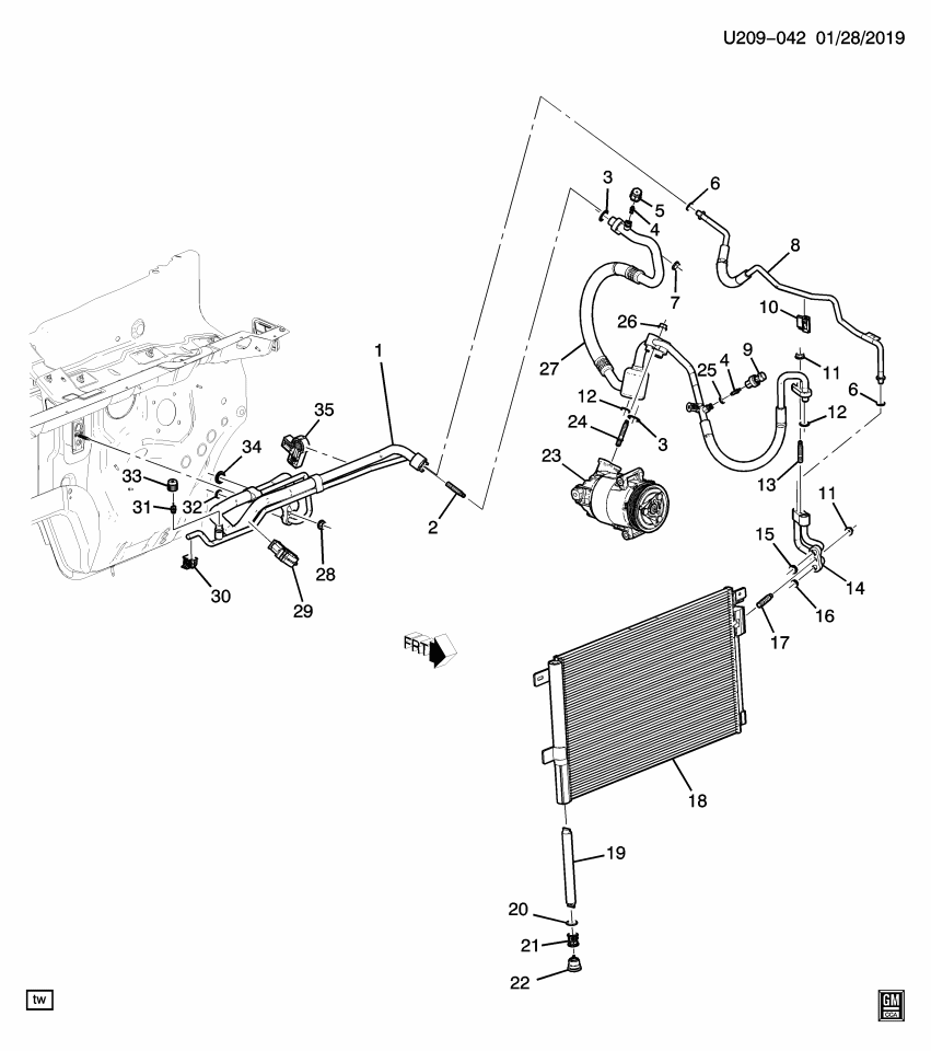 GM 11601703 Clip-Poa Service Part Only