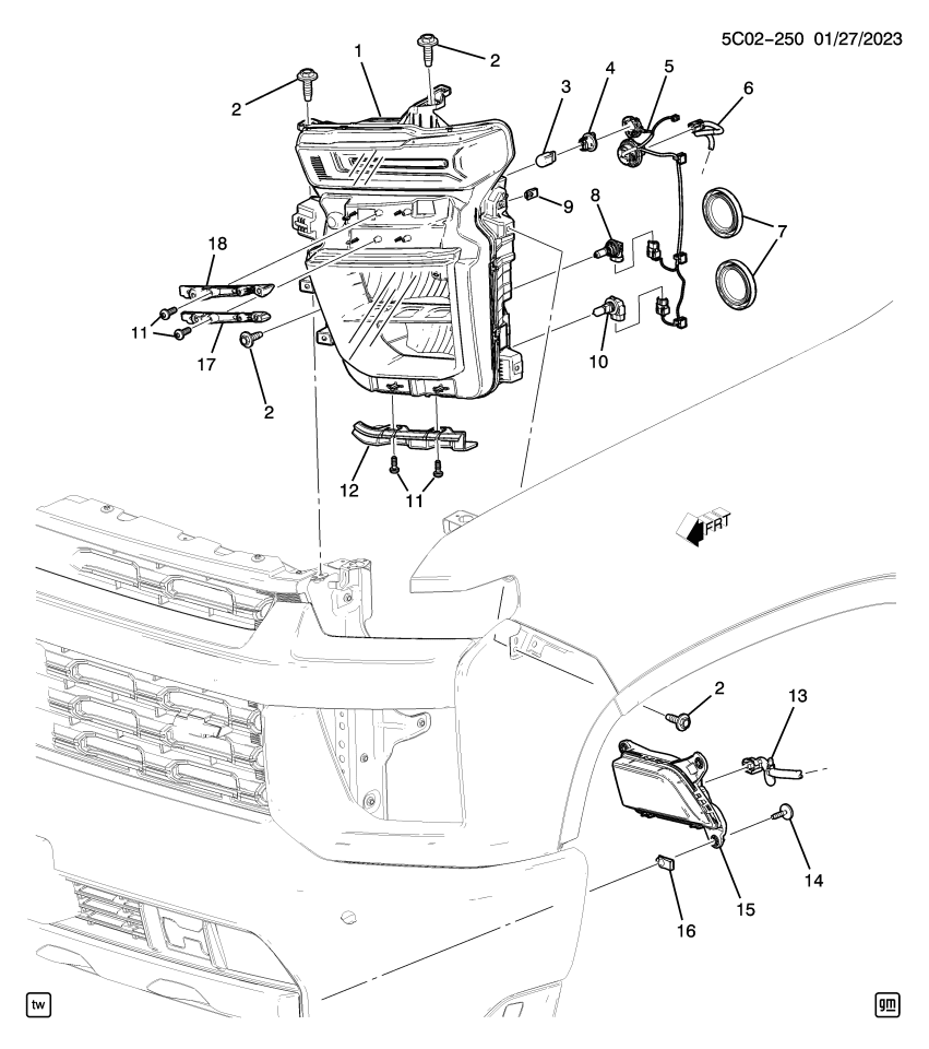 GM 85133186 HEADLAMP ASM-FRT