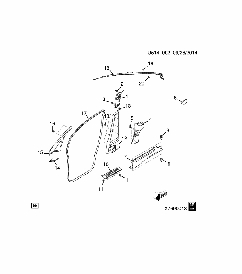 GM 19316169 Bolt, Body Front Wiring Harness Ground