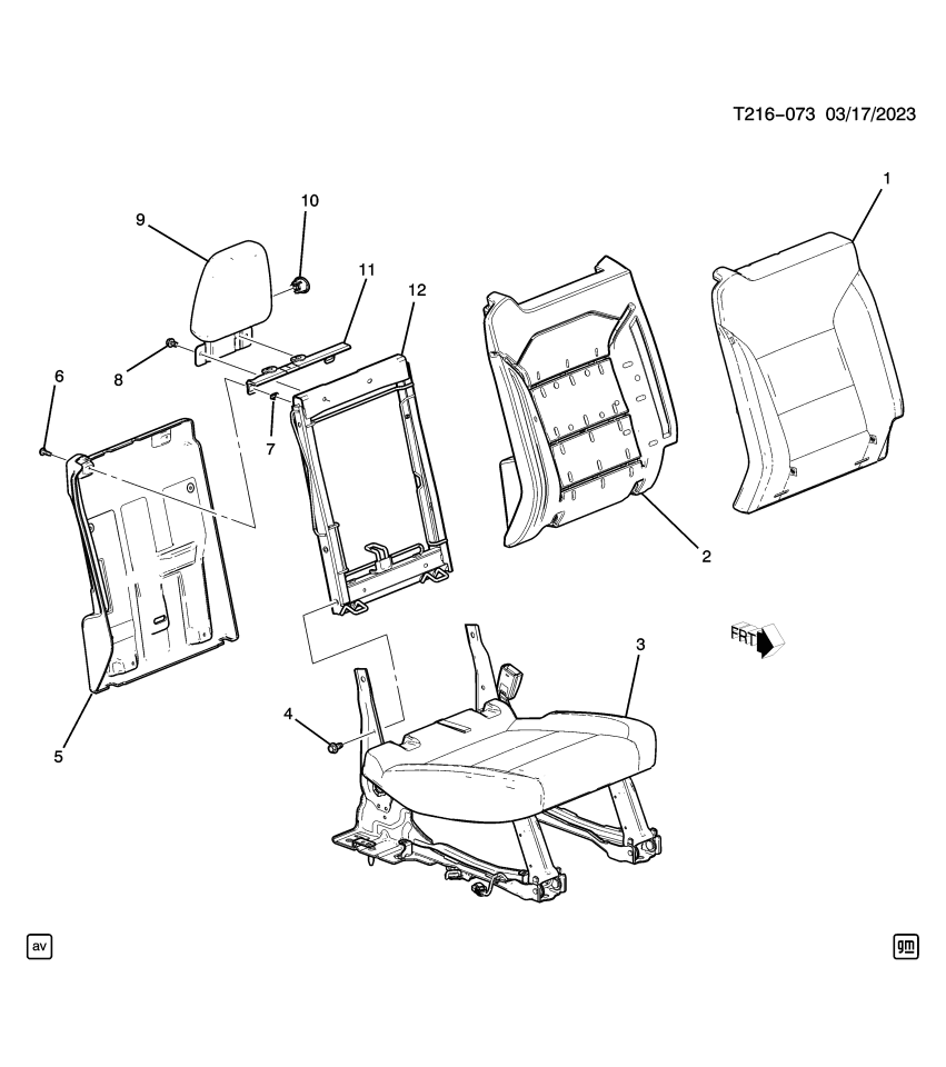 GM 85537103 RESTRAINT ASM-R/SEAT HD *BACKEN BLACKK