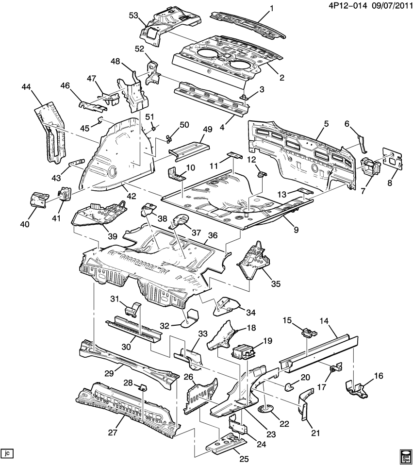 GM 13345252 Guide-Parking Brake Rear Cable